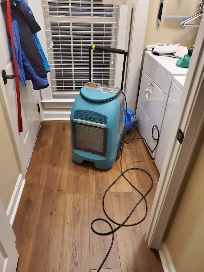 Commercial dehumidifier deployed for Flood Damage Cleanup in Riverside